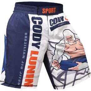 BJJ Shorts for Men, MMA Jiu Jitsu Shorts for Men Fight Shorts for Grappling No Gi