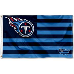 WinCraft Tennessee Titans USA American Nation Stripes 3x5 Grommet Flag