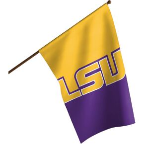 FOCO NCAA LSU Tigers Unisex Double Sided 40" x 28" Team Logo Vertical Flag, Vertical 40" x 28", One Size