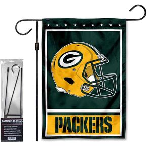 WinCraft Packers Helmet Garden Flag and Stand Pole Holder Mount