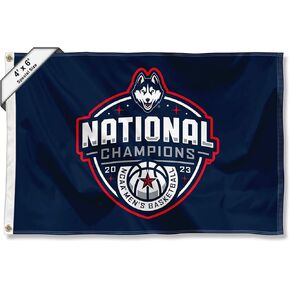 College Flags & Banners Co. Connecticut Huskies 4 ft x 6 ft 2023 UCONN Basketball National Championship Flag
