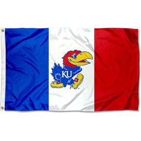 College Flags & Banners Co. Kansas Jayhawks 3 Panel Flag