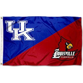 College Flags & Banners Co. Kentucky vs. Louisville House Divided 3x5 Flag