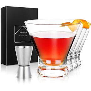 مجموعة أكواب كوبيه مكونة من 4 قطع، نظارات كوكتيل كلاسيكية بوزن 10 أونصة، نظارات مارتيني مضلعة لإسبريسو مارتيني، الشمبانيا، كوزموبوليتان، مانهاتن، حفلة الكوكتيل، مجموعة هدايا زجاجية للكوكتيل