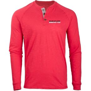 boxercraft Men's NCAA Team Logo Henley Ls Tee