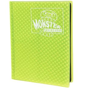 Monster 4 Pocket Trading Card Album- 20 Side Loading, Theft Deterrent, Padded Pages for Extra Protection-Deluxe Binder Holds 160 Yugioh, MTG, Magic The Gathering, Pokémon & Sport Cards-Holofoil Yellow