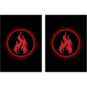 100 Legion Supplies Absolute Iconic Red Fire Deck Protector Sleeves