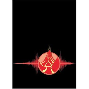Max-Pro 50 Iconic Elemental Fire Symbol RED Mountain Shuffle-Tech Sleeves (fits MTG Mana Cards)