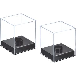 MECCANIXITY Baseball Display Case, Acrylic Cube Baseball Storage Case, Clear Display Case for Autographed Baseball Memorabilia Baseball, Pack of 4