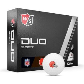 WILSON Staff 2023 Duo Soft NFL Golf Balls - 12 Balls, Orange, Cleveland Browns
