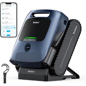 Beatbot AquaSense Pro Pool Robot, Cordless Pool Vacuum for Inground Pools, Clarifies Water, Skims Water Surface, Surface Parking, Intelligent Path Optimization, Up to 3,299 Sq.ft - Navy Blue