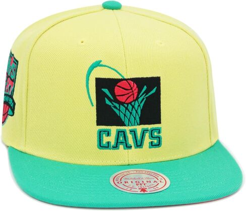 Mitchell & Ness Cleveland Cavaliers NBA Ice Tea Lemonade Snapback Hat Cap Yellow in Saudi Arabia