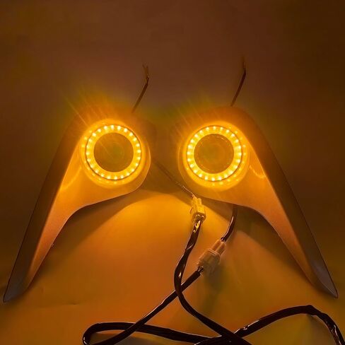 LED Fog Lights Assemblies Fit for 2011 2012 2013 Highlander Daytime Running Light DRL With Amber Sequential Turn Signal Driving Lights in Saudi Arabia