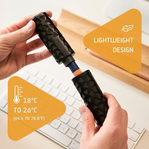حقيبة سفر Penguin Insulin Cooler - حقيبة تبريد قلم الأنسولين السكري قابلة لإعادة الاستخدام ويمكن التحكم بدرجة حرارتها - تحافظ على برودة الأنسولين في علاج مرض السكري لمدة 24 ساعة. حقيبة حمل من الألومنيوم لقلم مرضى السكري، باللون الذهبي in Kuwait