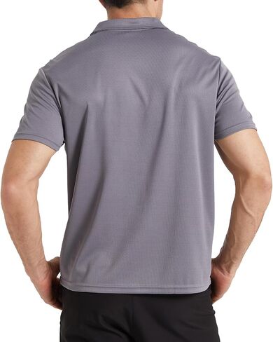 LANDUNSI Cooling Polo Shirts for Men Moisture Wicking Golf Shirts Short Sleeve Dry Athletic Polyester Mesh Shirt in Saudi Arabia