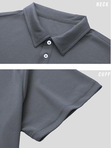 LANDUNSI Cooling Polo Shirts for Men Moisture Wicking Golf Shirts Short Sleeve Dry Athletic Polyester Mesh Shirt in Saudi Arabia