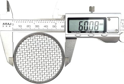 304 Stainless Steel Wire Mesh Filter Disc Flat Round Shape Woven Wire Mesh Screen Strainer Various Size (60mm(10 Mesh) 1pc), Silver in Saudi Arabia