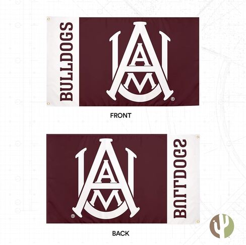 Desert Cactus Alabama A&M University Flag Bulldogs AAMU Flag Banners 100% Polyester Indoor Outdoor 3x5 feet Flags (Team Name) in Saudi Arabia