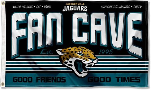 WinCraft Jacksonville Jaguars Fan Man Cave Banner Flag in Saudi Arabia
