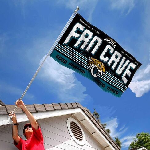 WinCraft Jacksonville Jaguars Fan Man Cave Banner Flag in Saudi Arabia