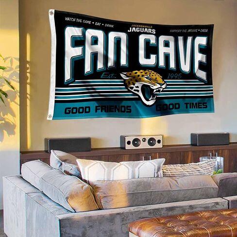 WinCraft Jacksonville Jaguars Fan Man Cave Banner Flag in Saudi Arabia