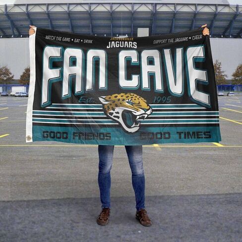 WinCraft Jacksonville Jaguars Fan Man Cave Banner Flag in Saudi Arabia