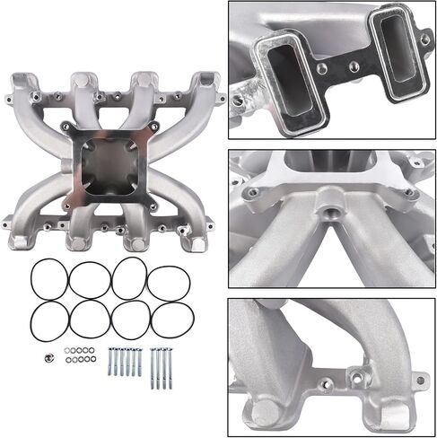 Single Plane Carb Intake Manifold Black Replacement for LS1 LS2 LS6 V8 5.7L 350 2500-7000 300-132 in Saudi Arabia