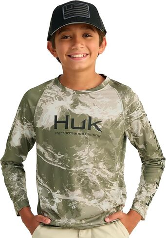 قميص أداء للأطفال من HUK بأكمام دائرية مموهة من Pursuit Camo in Saudi Arabia