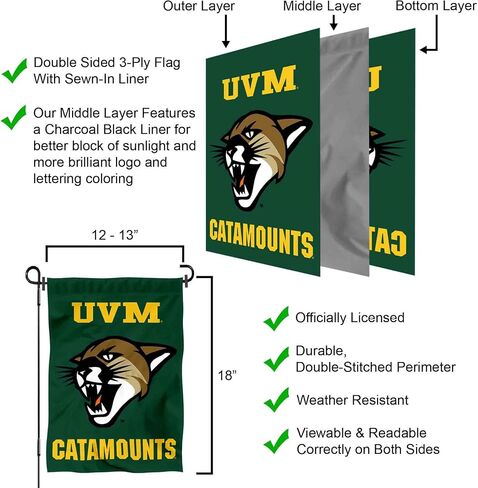 College Flags & Banners Co. Vermont Catamounts Garden Flag in Saudi Arabia