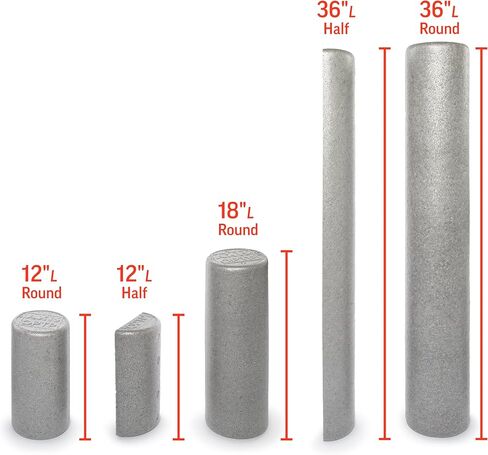 OPTP Silver AXIS Foam Roller - Moderate Density (36-Inch Round) - Eco-Friendly, Durable Massage Roller for Physical Therapy, Exercise, Deep Tissue Muscle Relief, and Workout Recovery in Saudi Arabia