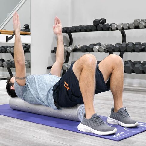 OPTP Silver AXIS Foam Roller - Moderate Density (36-Inch Round) - Eco-Friendly, Durable Massage Roller for Physical Therapy, Exercise, Deep Tissue Muscle Relief, and Workout Recovery in Saudi Arabia