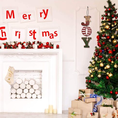 علامة جدار زينة عيد الميلاد، علامة فرح عيد الميلاد لديكور المنزل، إكليل حروف عيد الميلاد، حروف خشبية معلقة للباب الأمامي، الجدار in Saudi Arabia