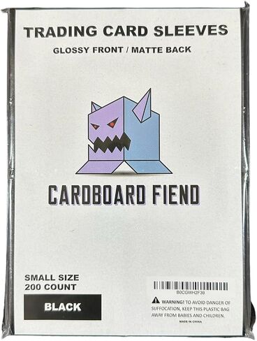 – Small Size Trading Card Sleeves – Glossy Front Matte Back – 200 Pack (Black) in Saudi Arabia