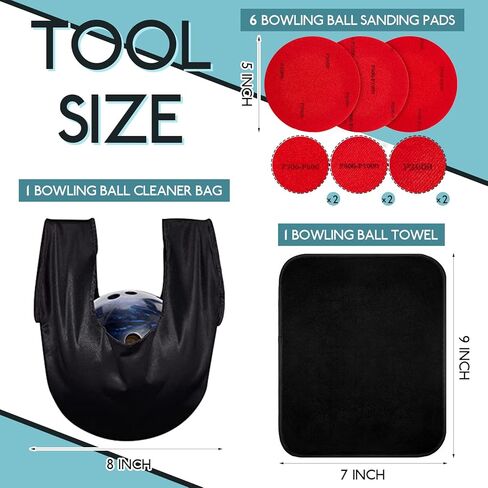 مجموعة ملحقات البولينج، حقيبة كرة البولينج لكرة واحدة مع حامل كرة مبطن، أغطية أحذية البولينج غير قابلة للانزلاق، كرة البولينج المتأرجحة، وسادة الصنفرة، منشفة كرة البولينج، واقي حماية الإبهام in Kuwait
