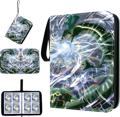 Card Binder 4 Pocket, 400 Pockets Card Holder with 50 Removable Sleeves, Zipper Trading Card Collection Binder Album Book Storage Organizer in Saudi Arabia