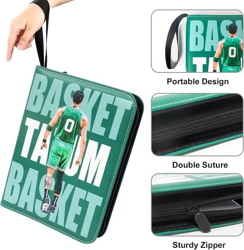 Basketball Card Binder 400 Pockets for Basketball Trading Cards Collectors,Portable Waterproof Card Storage Book with Removable Clear Sleeves,Compatible with Basketball and Sports Cards in Saudi Arabia