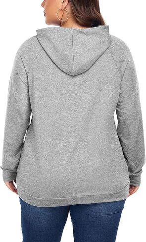 Plus Size Hoodies for Women Long Sleeve Pullover Shirts Drawstring Tops XL-5XL in Kuwait