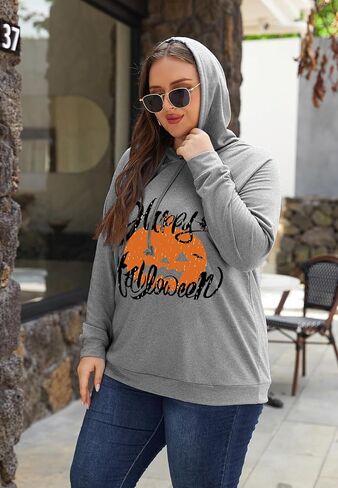 Plus Size Hoodies for Women Long Sleeve Pullover Shirts Drawstring Tops XL-5XL in Kuwait