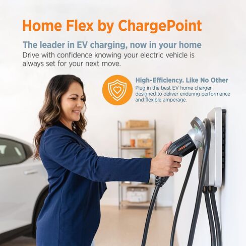 ChargePoint Home Flex Level 2 EV Charger NACS, Hardwired EV Fast Charge Station, Electric Vehicle Charging Equipment Compatible with Tesla in Saudi Arabia