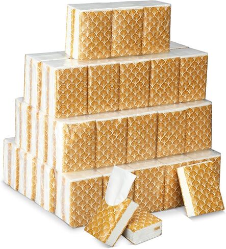 Therwen 100 Pack Hello Fall Pocket Tissues Travel Packs Bulk Thanksgiving Party Favors 1000 Sheet Small Tissues Pocket Packs 3 Ply Mini Travel Size Tissue Packs for Goodie Bag in Saudi Arabia