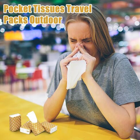 Therwen 100 Pack Hello Fall Pocket Tissues Travel Packs Bulk Thanksgiving Party Favors 1000 Sheet Small Tissues Pocket Packs 3 Ply Mini Travel Size Tissue Packs for Goodie Bag in Saudi Arabia