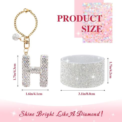 Water Bottle Accessories Set for Stanley Cup 30Oz, Letter Charms, Diamond Straw Cover, Glitter Silicone Boot Sticker, Bow Straw Topper in Kuwait