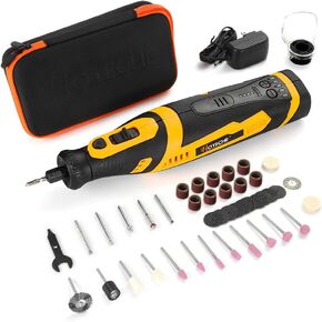 Hoteche Mini Cordless Rotary Tool Kit 5-Speed 8V Li-ion Battery with 42 Accessories - Precision Multi-Purpose Electric Rotary Tool for Grinding, Sanding, Cutting and Engraving in Kuwait