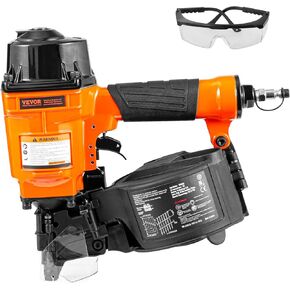 VEVOR Coil Siding Nailer MCN55، 1 بوصة إلى 2-1/4 بوصة 15 درجة مسدس أظافر هوائي، 70-120PSI مسمار لفائف الهواء للانحياز، تغليف البليت، المبارزة، التزيين in Kuwait