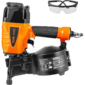 VEVOR Coil Siding Nailer CN65, 1-1/4" to 2-1/2" 15 Degree Pneumatic Siding Nail Gun with Tool-Less Depth Adjustment, 70-120PSI Air Coil Nailer for Siding, Pallet Sheathing, Wooding, Fencing, Decking in Saudi Arabia
