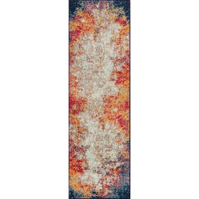 JONATHAN Y CTP107B-28 Contemporary POP Modern Abstract Indoor Area-Rug Bohemian Easy-Cleaning High Traffic Bedroom Kitchen Living Room Non Shedding, 2 ft x 8 ft, Multi-colored