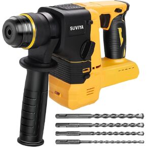 Rotary Hammer Drill for Dewalt 20V MAX Battery, Brushless SDS Cordless Rotary Hammer with Safety Clutch for Concrete/Masonry, 2 Modes with 360°Auxiliary Handle and 4 Drill Bits (Battery not included) in Kuwait