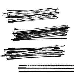 6-1/2 Inch Scroll Saw Blades Pin End 45pcs with 15/18/24 TPI Coping Saw Blades High Carbon Steel for Fret Scroll Jewelers Coping Saw Frame Saw Jigsaw Dremel Saw
