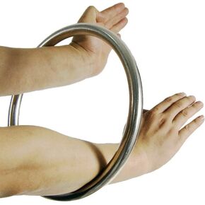 Wing Chun Stainless Ring Yewen Sau Sticky Hand Strength Training Tsun Siu Lum Kung Fu