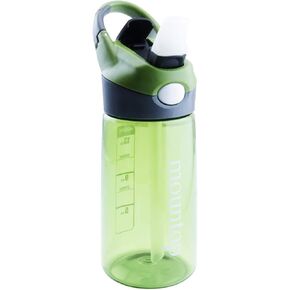 mountop Kids Water Bottle with Silicone Straw and Handle, Easy Use for Girls and Boys, BPA-free Water Bottle for Kids 14oz 400ml